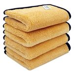 SOFTSPUN Microfiber Baby Hand & Face Wipes 280 GSM 20x30 Cms 4 Piece Towel Set Beige Colour! Super Soft & Comfortable for Newborn Baby and Kids Quick Drying Ultra Absorbent in Small Size.