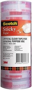 Scotch Sticky Tape 18 mm x 33 m - Pack of 8 Rolls, (502)