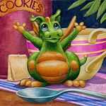 DIAMOND ART CLUB Huggable Dragon Canvas Diamond Painting Kit, 13" x 13" (32.8 x 32.8 cm)