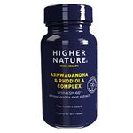 Higher Nature - Ashwagandha & Rhodiola Complex - Reduce Fatigue - Holy Basil Extract - Ashwagandha Capsules - Vegetarian & Vegan - 30 Capsules