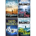 Pan Books/Grand Central Publishing Ltd John Puller Series 4 Books Collection Set By David Baldacci (The Escape, The Forgotten, Zero Day, No Mans Land)