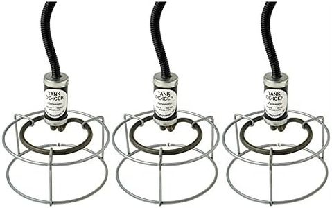 Farm Innovators Model W-449 Submergible Bucket Stock Tank Horse Trough Livestock Water Heater Deicer with Attached Guard, 1000 Watt, Silver (3 Pack)