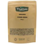 Organic Fennel Seeds 500g- Aromatic, Vitamin A, Vitamin C, No Additives, Preservatives, Raw, Vegan, GMO Free, Certified Organic - Thames Organic