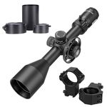 SPINA OPTICS 5-30x56 FFP Rifle Scope Tactical Hunting Shooting First Focal Plane Riflescopes with Sunshade,Red Illuminated MIL Reticle,Parallax Adjustment Wheel and Free Mounts (with 11mm mounts)