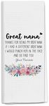 QGFM Funny Great Nana Gifts Kitchen Towels 16x24 - Great Grandma Gifts, Great Grandma Nana, Gifts for Great Grandma, Best Great Grandma Gifts, Great Nana Dish Towels for Kitchen