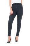 M17 Women Ladies Skinny Fit Jeans Denim Casual Classic Cotton Trousers Pants with Pockets Zip Up (10, Black), 5056242785507