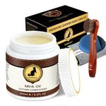 Velluxor 4-in-1 Natural Mink Oil 240g Leather Cleaner and Conditioner, Premium Waterproof Soften Restore Formula – Leather Cleaner & Protector for Boots, Shoes, Jackets, Car Interiors, Saddle, Bags