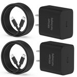 45W Fast Charger, 2Pack Type C Super Fast Wall Charger Charging Block for Samsung Galaxy S24 Ultra/S24/S24+/S23 Ultra/S23/S23+/S22 Ultra/S22/S21/S20/Note 20, Galaxy Tab S9/S8 with 2X 6FT USB-C Cable