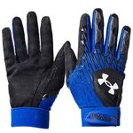 Under Armour boys Youth Clean Up Baseball Gloves, (002) Black/Team Royal/White, Youth Small