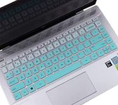 Keyboard Cover for HP Pavilion X360 14" 14-dq 14-dk 14-cf 14-fq Series 14-dq0002dx/dq1025nr/dq1033cl 14-dk0002dx/dk1003dx 14-cf0006dx/cf0012dx 14-fq0022od/fq0013dx/fq0036cl Keyboard Skin, Ombre Mint