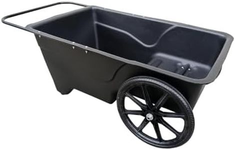 Taylor Made Dock Pro Dock Cart, 47 x 23 x 13-Inch, Ergonomic, Curved Handle, Marine Plastic Rim Wheels, 7 Cubic Feet, 300 lbs. Capacity, Hand Wheelbarrow for Garden, Landscape, Yard, Cargo - 1060