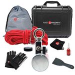 1,100kg Pull - Orion Magnet Fishing Kit with Super High Power 64mm Neodymium Clamp Magnet | Gloves, Thread Locker, 20M Rope, Cloth, Bag, Tape and Branded Box | Recovery & Treasure Hunting