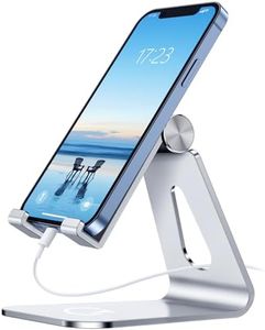Gritin Supporto Telefono, Regolabile Porta Cellulare da Scrivania, Universale Pieghevole Supporto Dock Compatibile con iPhone 12, 11 Pro, XS Max, XR X XS 8 7 6 Plus, HUAWEI, Galaxy