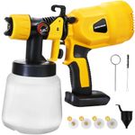 ConBlom Paint Sprayer for DeWalt 20V MAX Battery, Cordless Paint Sprayer with 4 Nozzles, 3 Patterns, HVLP Spray Paint Gun for House Painting, Home Interior and Exterior, Walls, Fence (No Battery)