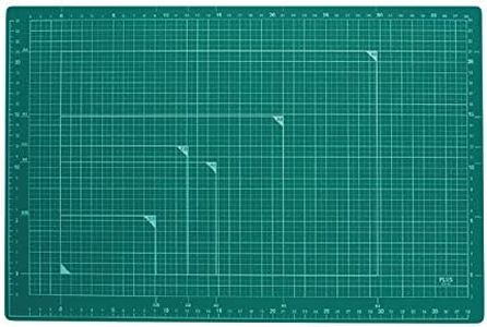 Plus 48-584 Cutter Mat, Double-Sided, A3, 11.8 x 17.7 inches (300 x 450 mm), Green