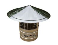 5'' / 125mm Chimney Cowl Bird Guard, Stainless Steel, Flue Pipe Cover Cap, Vent Top, Exhaust Tube End, Rain Snow Hat, Mesh Protector