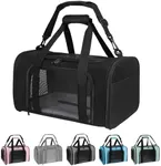 Yipincover Carriers Soft-Sided Pet Carrier for Medium Large Cats Dogs Under 35Lbs,Breathable Mesh Ventilation Design,Airline Approved Cat Carrying Case(X-Large,Black)