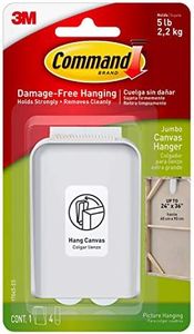 Command Jumbo Canvas Hanger, 1-Hook, 4-Large Strips (17045-ES)
