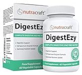 DigestEzy #1 Digestive Enzyme Supplement | Money Back Guarantee | Best Multi-Enzyme Formula to Optimize Digestion | Increase Energy & Support Digestive Health | 60 Capsules