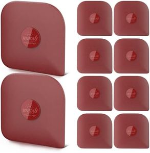 TMEDW Pan Scraper, 10 Pcs Pot Scraper, Pan Scraper Plastic, Multifunctional Scraper Tool for Kitchen, Non-Slip, Food Safe, High Heat Resistant-Red