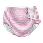 i Play Girls Swim Diaper Pink Pinstripe - 4T