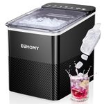 EUHOMY Countertop Ice Maker, 26.5 lbs/24H Portable Ice Machine with Ice Scoop & Basket, Fast 6-10 Mins Ice Making, 2 Ice Sizes, Ideal for Home, Kitchen, RV, Party