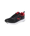 Puma Unisex-Kid Runner JR V3 Black-Red-White Sneaker - 6 UK (39596401)