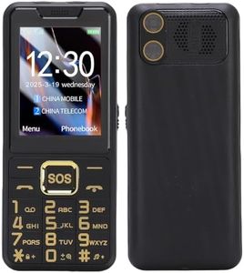 Generic 4G Cell Phone for Seniors, 2.6in HD Screen Dual SIM Mobile Phone for Elderly, Old Phone with 2500mAh Battery, Large Buttons, 0.13MP Camera, LED Flashlight & FM Radio (Black)