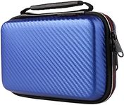 Diabetic Organizer Carrying Case with Handble Strap for Blood Sugar Test Strips, Medication, Glucose Meter, Pills, Pens, USB Cables, Insulin Syringes, Needles, Lancets, Hard Shell Travel Kits (Blue)