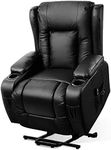 Artiss Massage Chair Black Leather 