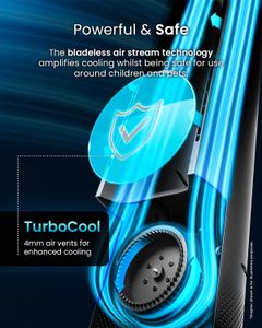 Pro Breeze Silent Bladeless Tower Fan – Ultra Quiet, 10 Speeds, Remote