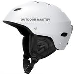 OutdoorMaster Kelvin Ski Helmet - Snowboard Helmet for Men, Women and Youth (White,M)