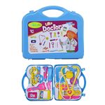 BabyGo Doctor Play Set with Foldable Suitcase, Doctor Set Toy Game Kit, Compact Medical Accessories Toy Set Pretend Play Sets, Boys, Girls, Multicolor Doctor Play Sets for Kids (Blue)