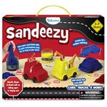 Skillmatics Sandeezy Pretend Play Cars, Trucks & More – Sand Playset with Moulds, Tools & Accessories, Sensory Toy for Kids, Non-Toxic, Mess-Free, Creative Indoor Activity Ages 3, 4, 5, 6, 7