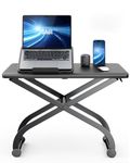 SAIJI Small Laptop Standing Converter, 23" Height Adjustable Desk Riser for Tabletop, Sit-Stand Workstation, Table Extender for Desk