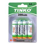 AA 300mAh Rechargeable Batteries (4 pack) NI-MH 1.2V ideal for solar lights and cordless phones