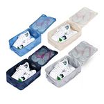 Travel Shoe Bags, Foldable Waterproof Shoe Pouches Organizer-Double Layer