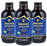 Immunia VISION - Wild blueberry concentrate + Lutein & Zeaxanthin. Eye Health Antioxidant Supplement. Eye Vitamins to PRESERVE vision. Delicious taste. 5 ml/day (for 24 days). Fruits from Canada. (3 bottles)