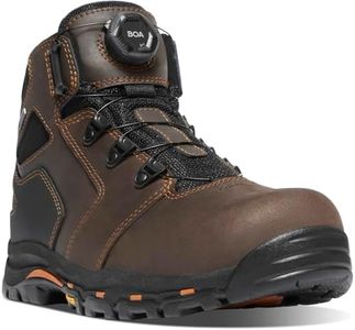 Danner Vicious 4.5” Composite Toe Work Boots for Men - Full-Grain Leather with Breathable Gore-Tex Lining, Speed Lace System & Non Slip Heel Outsole, Brown/Orange - BOA - 10 D