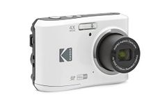 KODAK PIXPRO FZ45-WH 16MP Digital Camera 4X Optical Zoom 27mm Wide Angle 1080P Full HD Video 2.7" LCD Vlogging Camera (White)