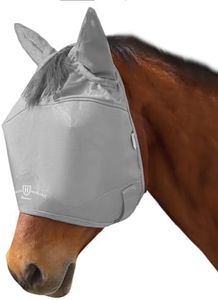 Harrison Howard Horse Fly Mask Half Face with Ears Original Grey Arabian Medium