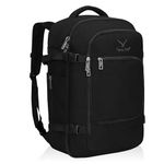 Hynes Eagle 40L Travel Backpack for Men Carry on Backpack for Women Flight Approved Carry on Luggage Backpack for Airplanes Black 2023