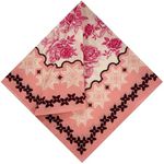 HankieWorld Single Pack Bandanas 60s Premium Cotton Soft Thin Handfeel Large Handkerchief for Men and Women(Pink Rose)