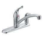 Moen 7434 Chateau One-Handle Low Arc Kitchen Faucet (Chrome)