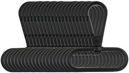 BIKICOCO 1-1/2'' Swivel Trigger Bolt Snap Hook Lobster Claw Clasp Clip, Oval-Ring Ended, Black - Pack of 20