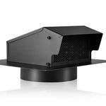 Roof Vent Cap 6 Inch,Roof Vents Cover Galvanized Steel Bathroom 6 Roof Exhaust Vent for Ventilation System-with Damper, Rainproof and Snowproof