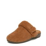 Vionic Women's Indulge Marielle Mule Slipper- Comfortable Spa House Slippers That Include Three-Zone Comfort with Orthotic Insole Arch Support, Soft House Shoes for Ladies, Toffee, 6