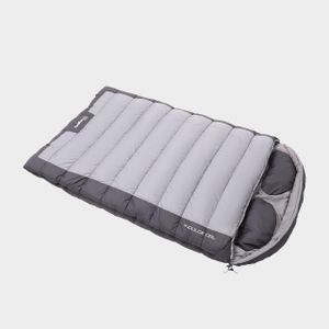 Berghaus Double Sleeping Bag – Waterproof, Built-in Pillow, 2-3 Season, Grey