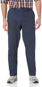 Amazon Essentials Men's Straight-Fit Wrinkle-Resistant Flat-Front Chino Pant, Navy, 36W x 30L