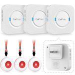 CallToU Wireless Caregiver Call Button for Elderly Patients Seniors at Home Alert Panic Button Emergency Personal Alarms 3 Transmitters 3 Receivers